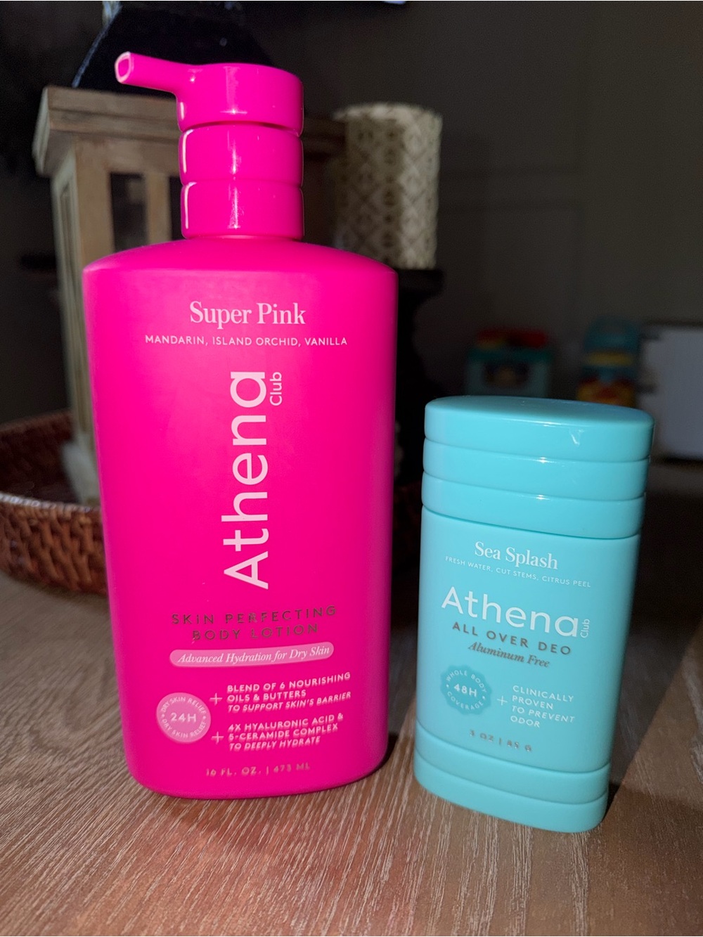 Athena Super Pink Lotion & Sea Splash Deodorant Duo